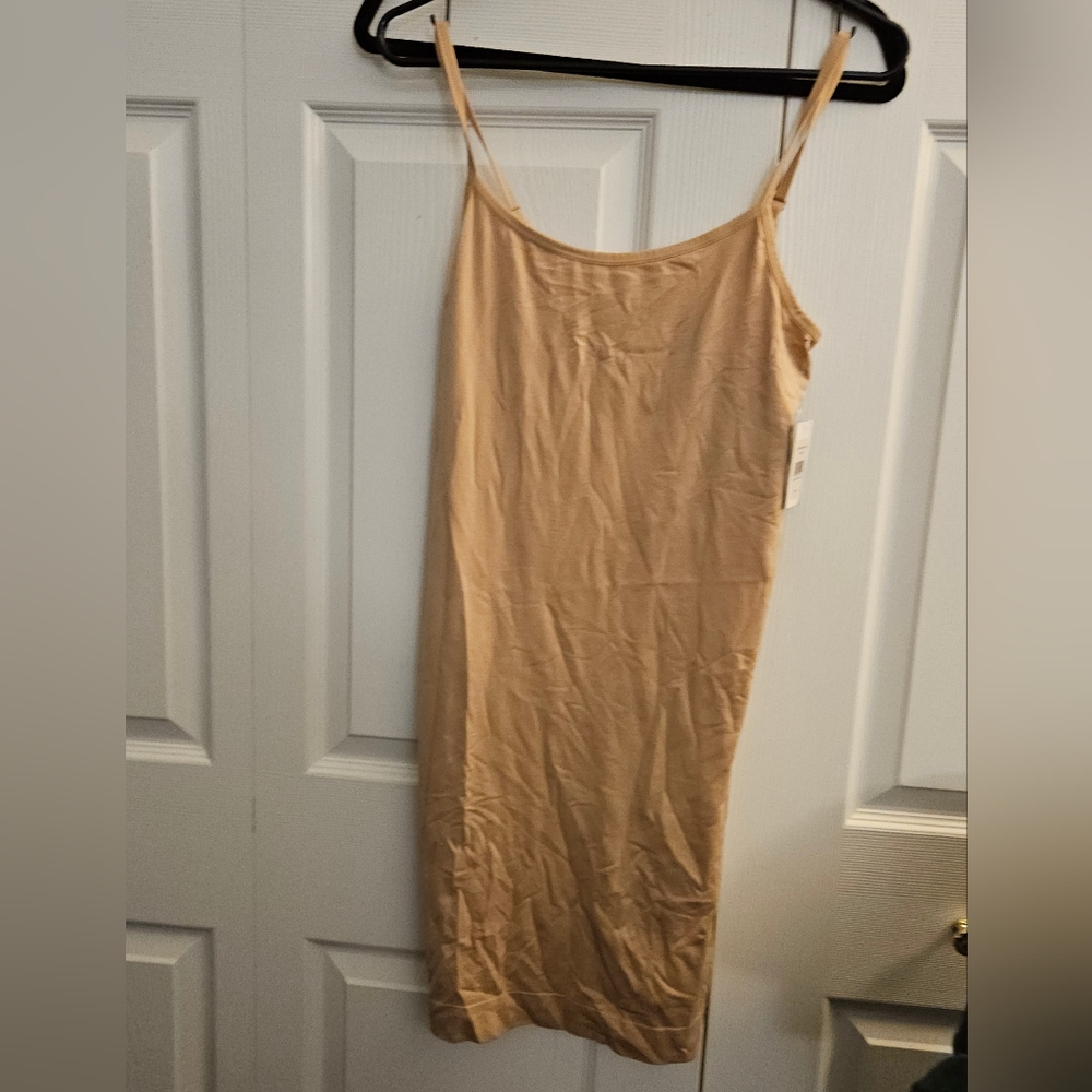 Avenue Tan Spaghetti Strap Slip Dress 1X